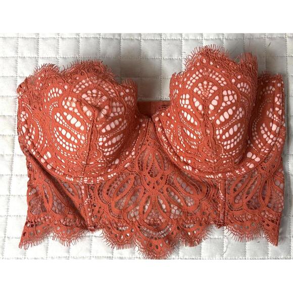 Victoria's Secret Lace Bralette - Terracotta 32DD - Picture 1 of 6